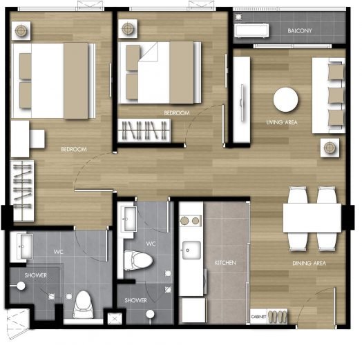 Room type C6B 60 Sq.m.
